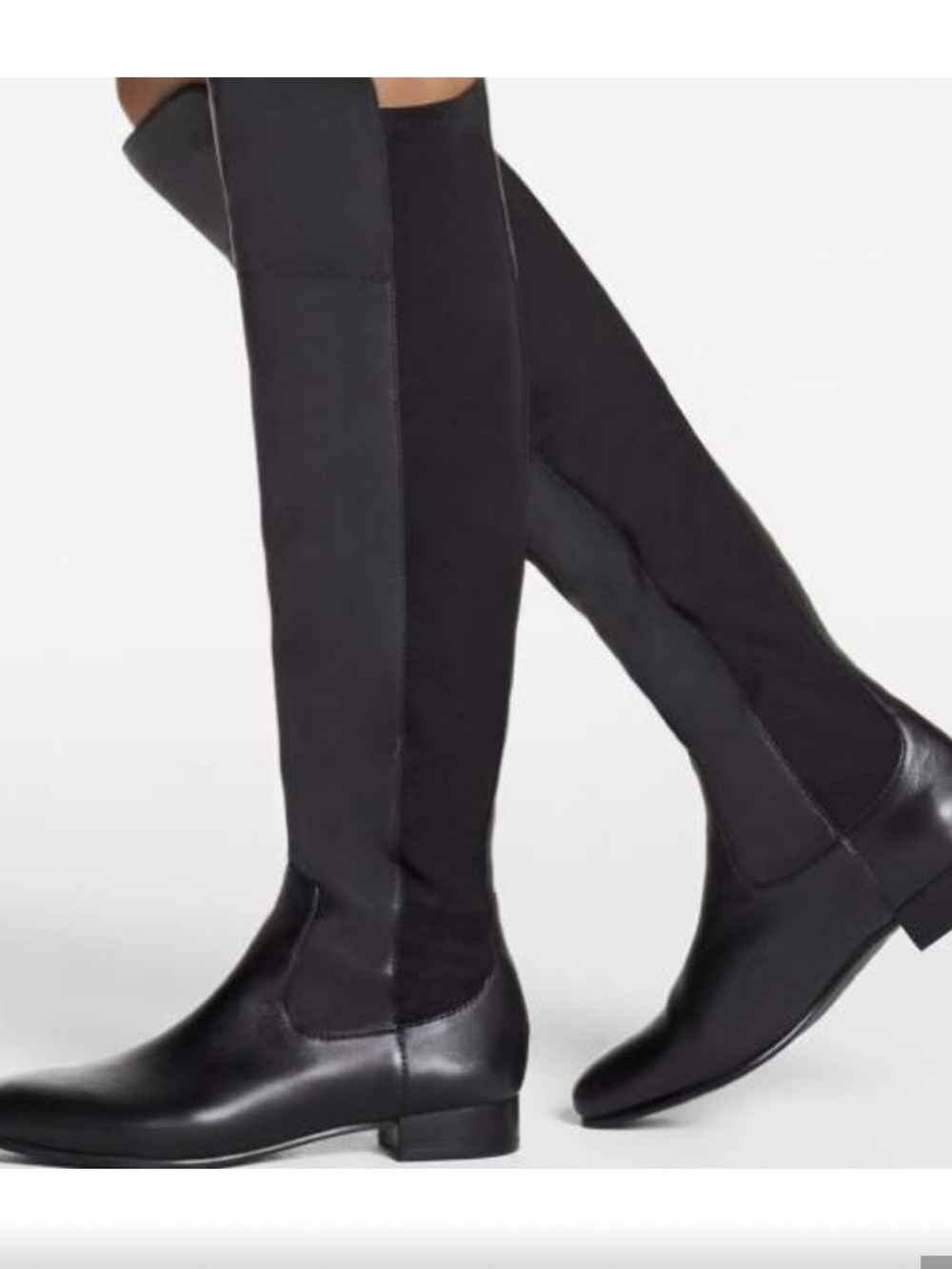 Louise et Cie Black Over-the-Knee Stretch Leather Boots